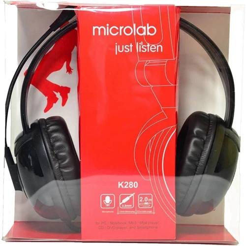 Наушники Microlab K280B Black (K280B): Чувствительность (дБ) 113