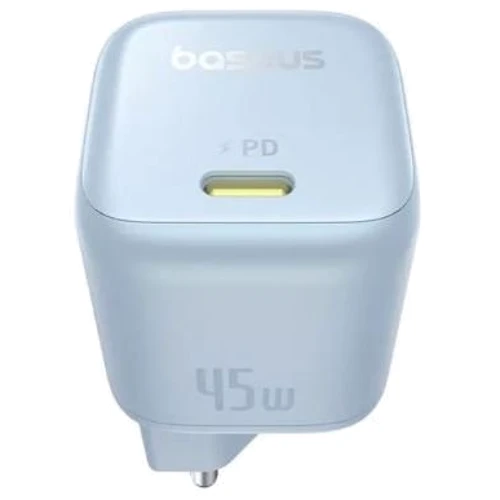 Зарядное устройство Baseus USB-C Wall Charger GaN 1C 45W Blue (P10176800313-00): Сила тока 2.4А и более