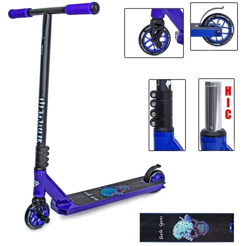 Трюковый самокат Scale Sports Leopard and Skull. Dark Blue (158825427): Тип колес литые