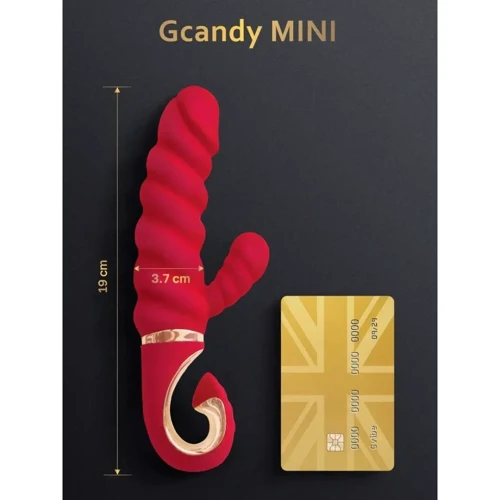 Витой вибратор с клиторальным стимулятором Gvibe Gcandy Mini Red