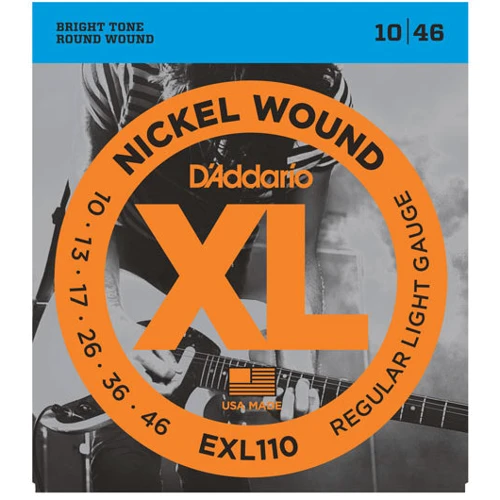 Струна для гитар Струны D`ADDARIO EXL110 XL REGULAR LIGHT (10-46)