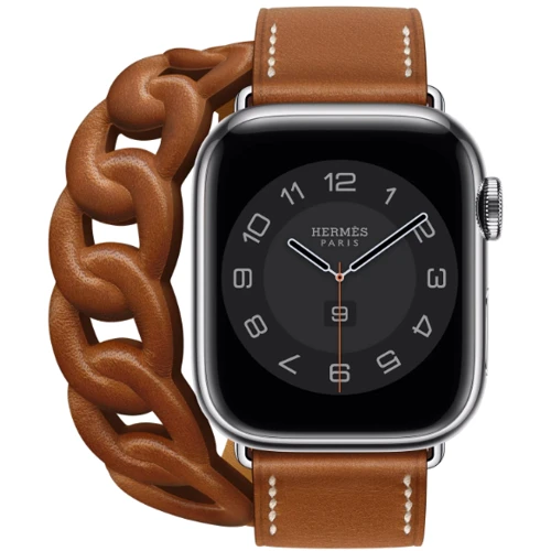 Аксесуар для Watch Apple Hermes Double Tour Barénia Gourmette Fauve (MKFV3) для Apple Watch 38/40/41mm: Виробник Apple
