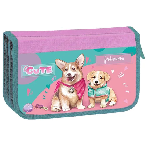 Пенал Kidis LoveMyCorgi 3 отделения фиолетовый (14036)