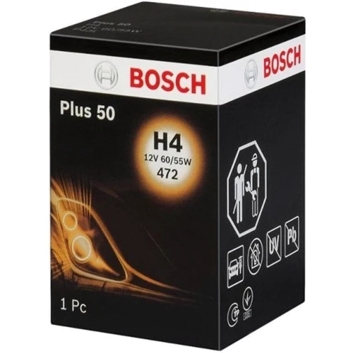 Галогенная автолампа Bosch H4 Plus 60 12V 60/55W (1987302049): Производитель Bosch