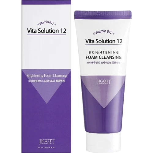 Jigott Vita Solution 12 Brightening Foam Cleansing Пінка для вмивання освітлююча 180 ml