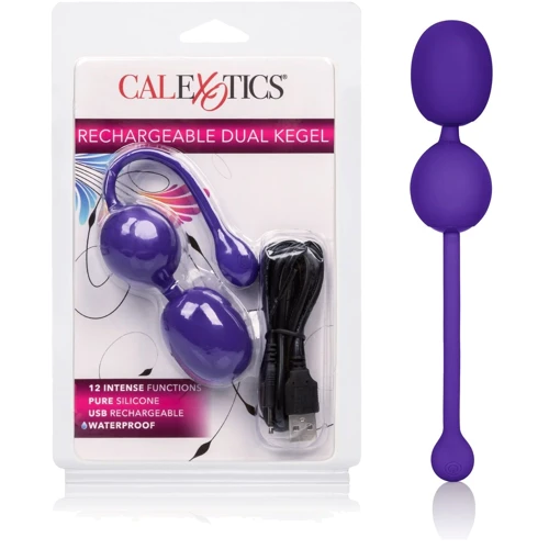 CalExotics Rechargeable Dual Kegel вагинальные шарики 9x3.2 см, фиолетовый