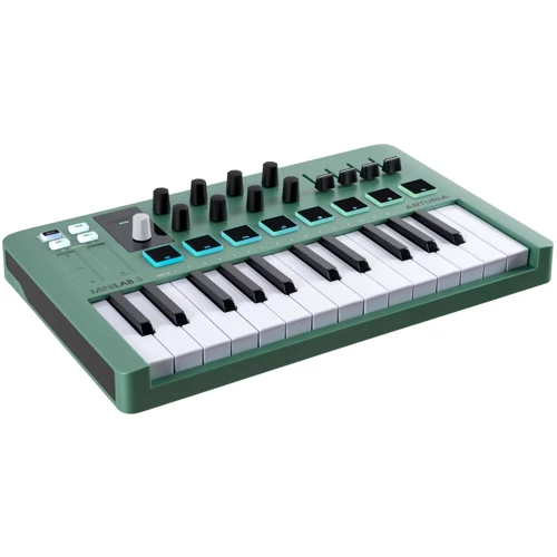 MIDI-клавіатура Arturia MiniLab 3 Mint Edition + Arturia Analog Lab V: Размер клавиш Малоразмерные