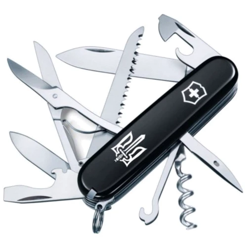Мультитул Victorinox Huntsman Ukraine 91мм/15 функцій/чорний /Трезубець ОУН (1.3713.3_T0300u)