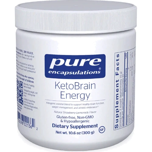 Pure Encapsulations KetoBrain Energy Кетони для енергії мозку зі смаком полуниці-лимонад 300 г