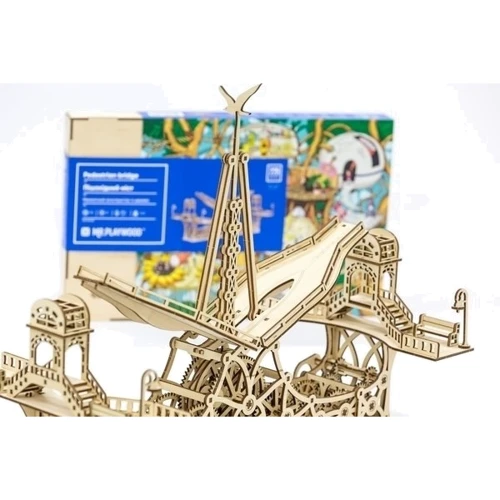 Механический деревянный 3D-пазл Mr. PlayWood Пешеходный мост 44,7x28x4,3 см (10006)