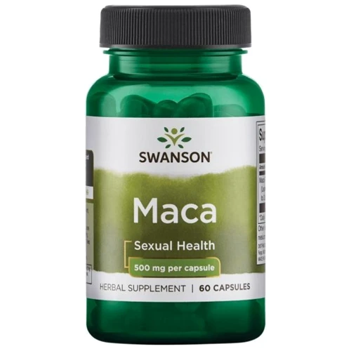 Swanson Maca, Sexual Health, 500 mg, 60 Capsules (SWA-08011)