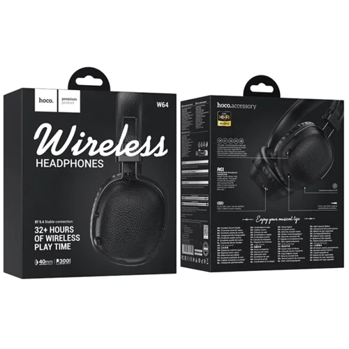 Наушники Hoco W64 Earl 2 BT Headphones Black