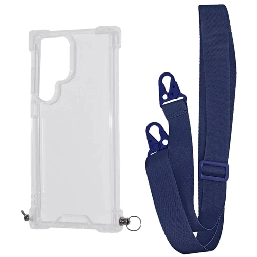 Аксессуар для смартфона WAVE Clear Case with Strap Midnight Blue for Samsung S928 Galaxy S24 Ultra
