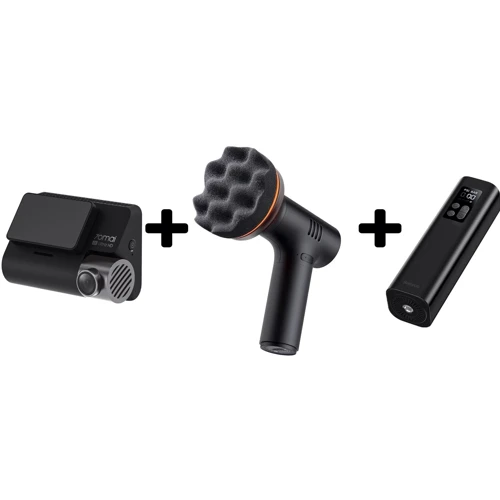 Комплект відеореєстратор Xiaomi 70mai Dash Cam A800S + автополірувальник Baseus NeoPower Wireless Mini Car Waxer CRLQ000001 + насос Baseus Inflator Pump CRCQ000001