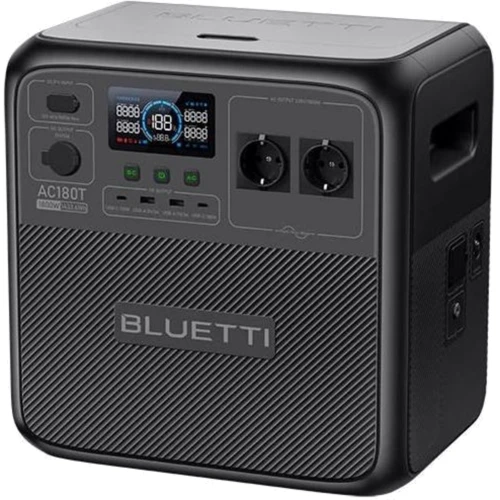 Зарядная станция Bluetti AC180T 1433Wh 1800W UA: Разъемы для подзарядки Зарядка от солнечной панели, Зарядка от сети, Зарядка от генератора, Зарядка от автомобиля, DC-разъем