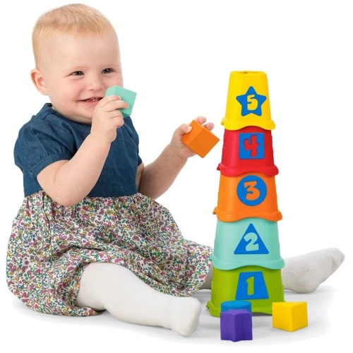 Пірамідка-сортер Chicco Stacking Cups (09373.00): Стать Для мальчиков, Для девочек
