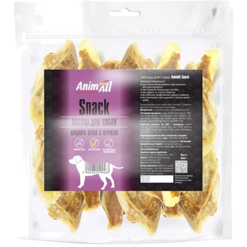 Ласощі AnimAll Snack 99463 вуха кролика з куркою 500 г (2000981199463)