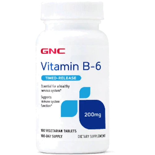 GNC Vitamin B6 200 mg, 100 Tablets