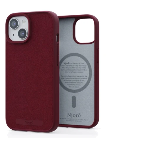 Чехол для iPhone Njord Suede MagSafe Case Crimson Red (NA54SU11) for iPhone 15 Pro Max: Материалы Пластик