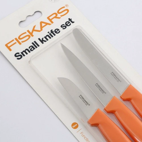 Набір кухонних ножів Fiskars Functional Form для чищення овочів 3 шт. (1014272): Метериал леза нержавіюча сталь