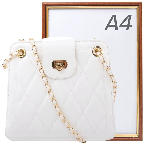 Женская сумка-сэтчел Valiria Fashion белая (4DETBI2231-11): Фактура Стеганая, Матовая, Гладкая