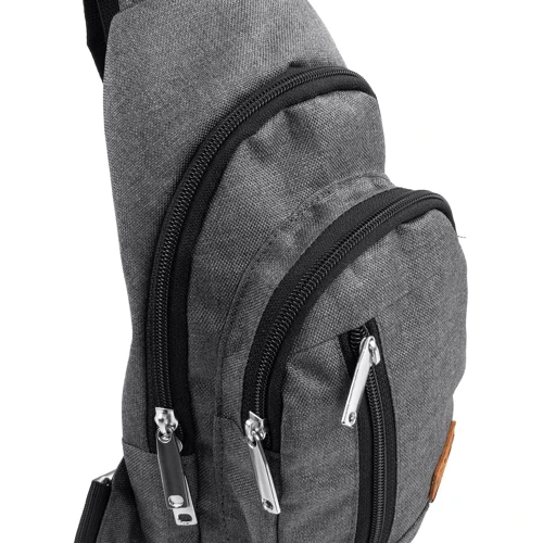 Мужская сумка-слинг DNK Leather темно-серая (DNK-JOKER№4-BAG-10) фото 9