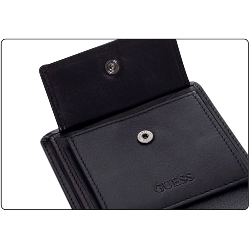 Мужское портмоне Guess New Boston Sm Billfold W/C Pkt черное (SM2513LEA22-BLA): Формат кошелька Вертикальный