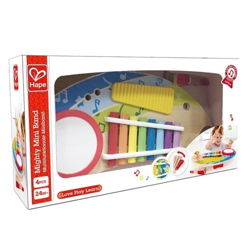 Дитячий ксилофон Hape Міні-оркестр 5 у 1 (E0612): Вид ксилофон, металлофон