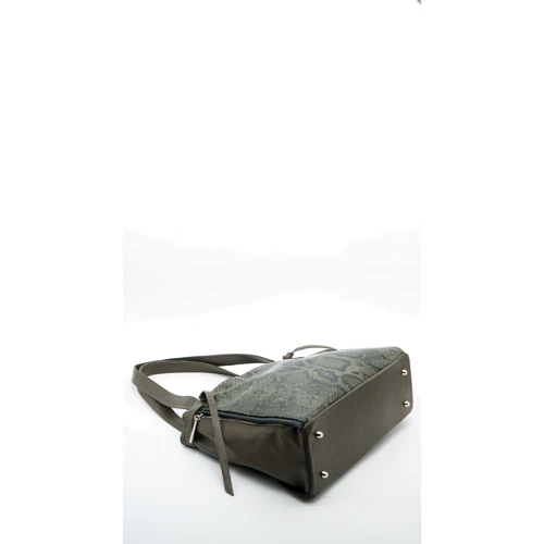 Жіноча сумка тоут ARTiS Bags зелена (1737 4620-7310-7306): Фактура Під змію, глянцевий, Гладка