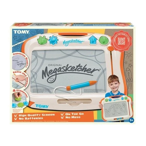 Магнитная доска для рисования Megasketcher бело-оранжева (T6555)