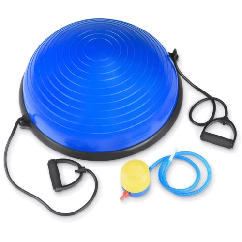 Степ платформа и балансировочная платформа Gymtek Bosu 58 см с эспандерами + насос (5907766664222)
