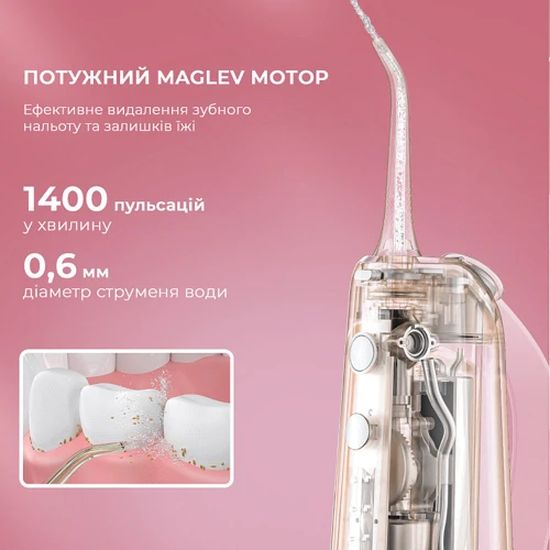 Зубная щетка Ирригатор Xiaomi Oclean W10 Pink New-2 Nozzles