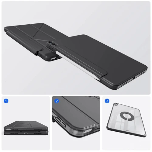 Аксессуар для iPad BeCover Ultra Slim Origami Flex with Pencil mount Black for iPad Air 11 (2024 / 2025) (712975) фото 5