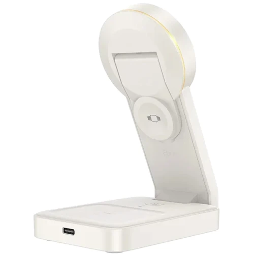Зарядное устройство Hoco Wireless Charger CQ3 Noble Folding 3in1 Magnetic White фото 9
