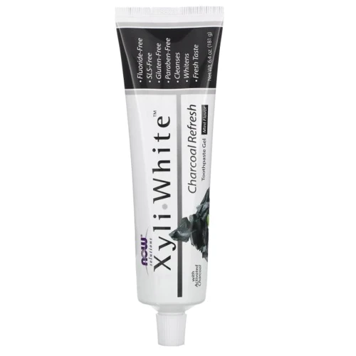 Now Foods Toothpaste Gel Charcoal Refresh Зубна паста-гель відбілююча з активованим вугіллям свіжа м'ята 181 g: Призначення Отбеливание, Очищение, Свежесть дыхания