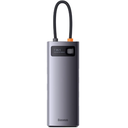 Адаптер Baseus Adapter Metal Gleam Series USB-C to 2хHDMI+3хUSB3.0+PD+RJ45 Gray (WKWG040113): Дополнительные разъемы Ethernet, HDMI