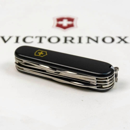 Мультитул Victorinox HUNTSMAN MAT чорний матовий лак із жовтим лого (Vx13713.3_M0008p): Вага, г 97