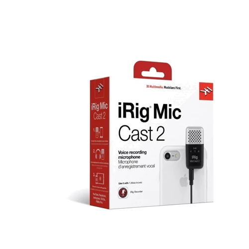 Микрофон IK MULTIMEDIA iRig Mic Cast 2: Тип преобразователя Конденсаторный