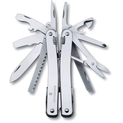 Мультитул Victorinox SWISSTOOL SPIRIT X 105мм/26предметов + коричневый кожаный чехол (3.0224.L)