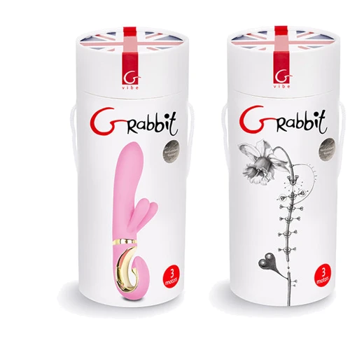 Gvibe Grabbit - Candy Pink вибратор-кролик с тремя моторчиками, 18x3.5 см