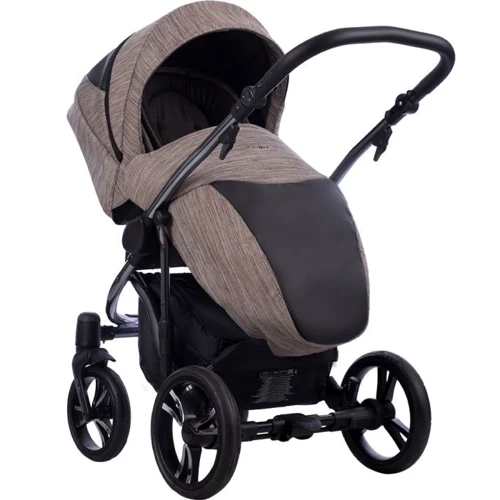 Детская коляска 2 в 1 Bebetto Bresso Premium DARK 01, Эко-кожа + ткань (503.32.19.D01): Возможность установки люльки опция