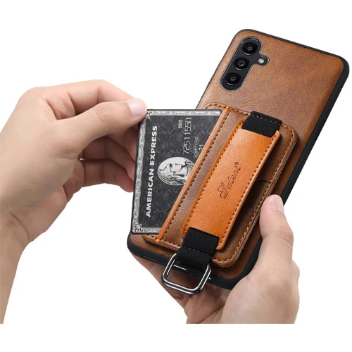 Чехол для телефонов Epik Leather Case Wallet and Straps Brown for Samsung A145 Galaxy A14 4G / A146 Galaxy A14 5G фото 6