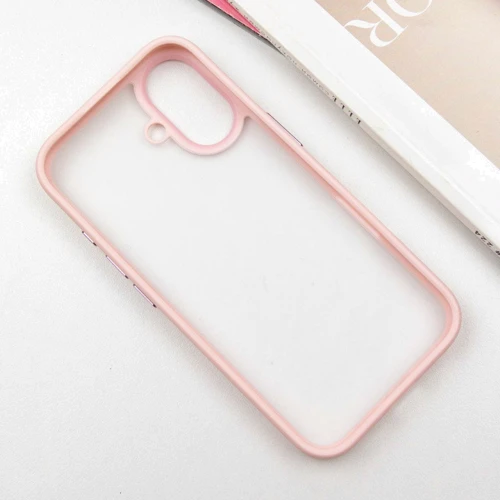 Чехол для iPhone Mobile Case TPU+PC Metal Buttons Pink for iPhone 16: Тип чехла накладка на заднюю часть