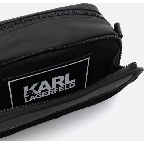 Мужская сумка через плечо Karl Lagerfeld K/KOVER CAMERA BAG черная (226M3065-999): Фактура Гладкая, Матовая