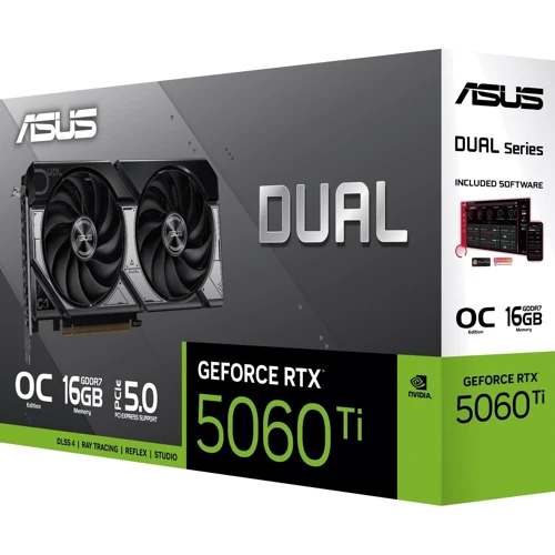 Видеокарта ASUS Dual GeForce RTX 5060 Ti 16GB GDDR7 (DUAL-RTX5060TI-O16G) UA