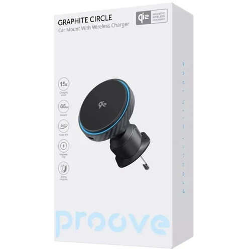 Держатель Proove Car Holder Wireless Charger Graphite Circle Qi2 15W Black (WHGC15010001): Производитель Proove