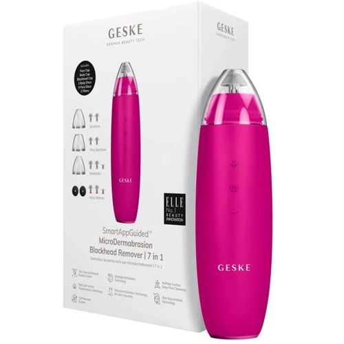 Микродермабразионное устройство для удаления черных точек GESKE MicroDermabrasion Blackhead Remover 7в1 magenta