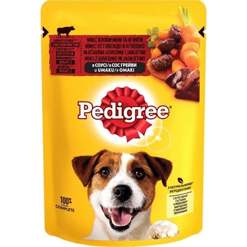Влажный корм Pedigree Vital Protection для собак с говядиной и ягненком в соусе 24х100 г (5900951262555)
