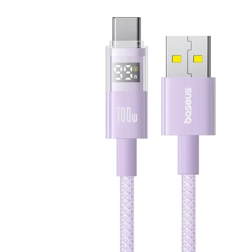 Кабель Baseus USB Cable to USB-C Display 2 Fast Charging Data 100W 1m Purple (P10382701511-00): Тип USB Cable - USB-C