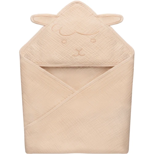 Рушник з капюшоном Lionelo Muslin Hooded Towel Beige Sand (LO-MUSLIN HOODED TOWEL BEIGE SAND): undefined undefined